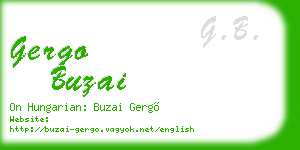 gergo buzai business card